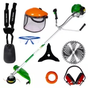 Motocoasă pe benzină MF-712 – 5 CP, 52CC, 10 accesorii incluse, Model Nou – Micul Fermier - Img 2