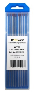ProWELD WT20 Electrozi tungsten rosu, 2.4x175mm, 10buc