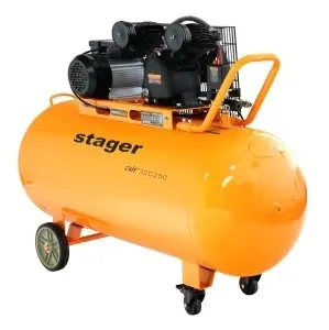 Stager Air 32C250 compresor aer, 250L, 10bar, 324L/min, monofazat, angrenare curea - Img 3