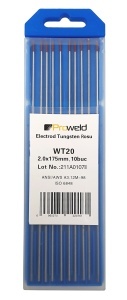 ProWELD WT20 Electrozi tungsten rosu, 2.0x150mm, 10buc - Img 1