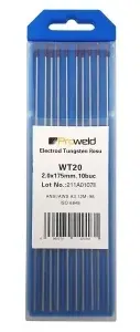 ProWELD WT20 Electrozi tungsten rosu, 2.0x175mm, 10buc