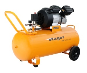 Stager Air 36D100 compresor aer, 100L, 10bar, 356L/min, monofazat, angrenare directa - Img 2