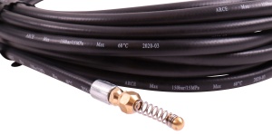 Texas Dispozitiv de curatat tevi compatibil cu aparatele de spalat HTR, 10m, duza in spirala
