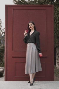 Crna elegantna košulja na kopčanje - Img 2