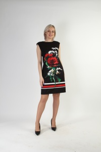Crna Floral Haljina