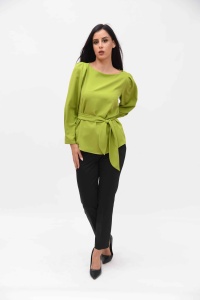 Zelena bluza sa pojasom u struku - Img 2