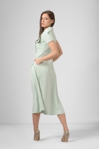 Ženska elegantna midi haljina sa dugmićima - Img 2