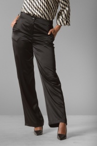 Crne pantalone širokih nogavica - Img 2