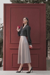 Crna elegantna košulja na kopčanje - Img 3