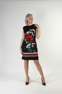 Crna Floral Haljina - Img 2