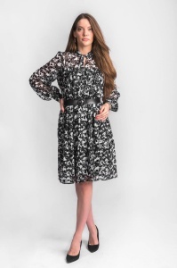 Elegantna crna haljina klasične siluete - Img 3