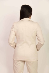 Дамски бежов сако по мярка - Img 3