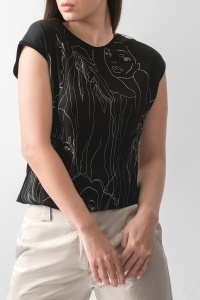 Crna bluza modernog dezena - Img 2