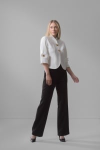 Crne elegantne pantalone širokog kroja