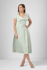 Ženska elegantna midi haljina sa dugmićima - Img 10