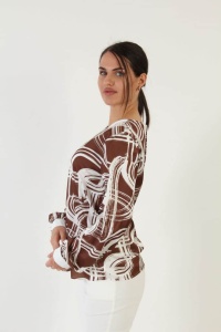 Ženska bluza sa print rukavima - Img 5