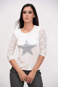 Moderna bela bluza - Img 3