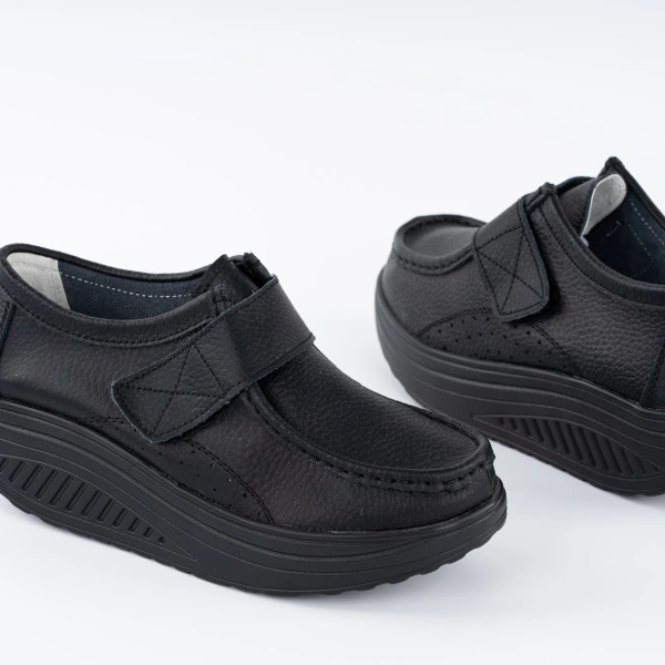 Pantofi Casual K4 Piele Naturala Black