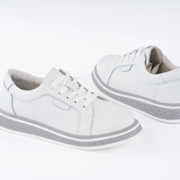 Pantofi Casual K2 Piele Naturala White