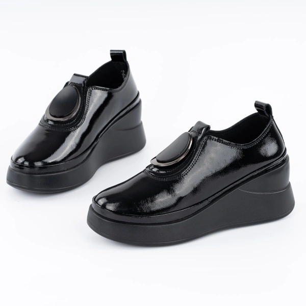 Pantofi Casual K3 Piele Naturala Black2