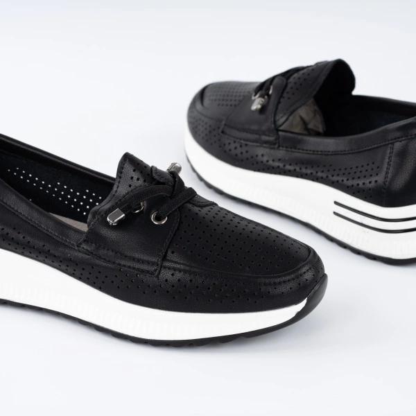 Pantofi Casual K6 Piele Naturala Black