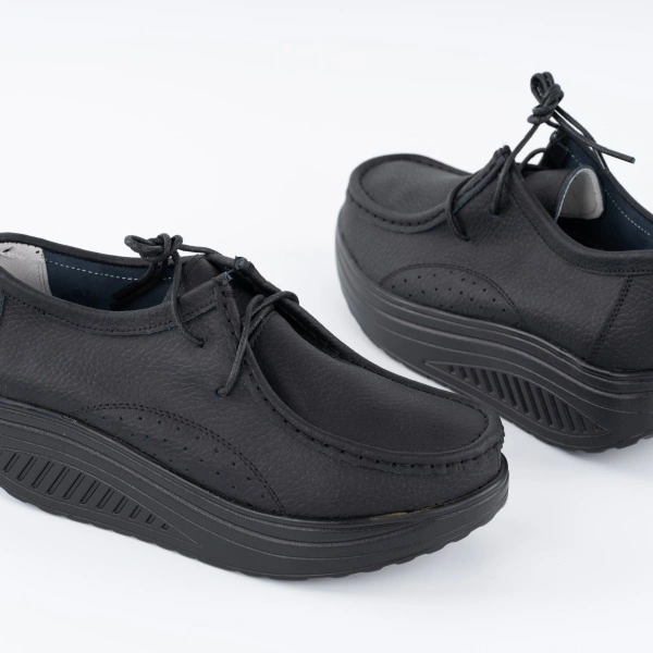 Pantofi Casual K5 Piele Naturala Black