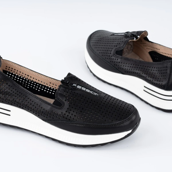 Pantofi Casual K7 Piele Naturala Black