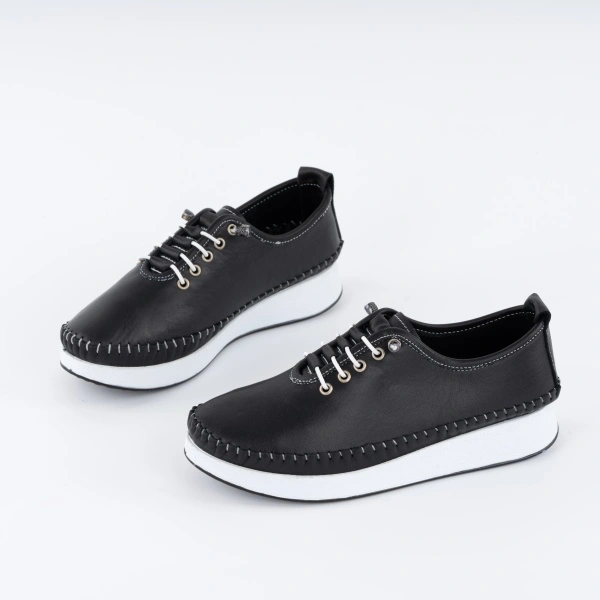 Pantofi Casual K8 Piele Naturala Black