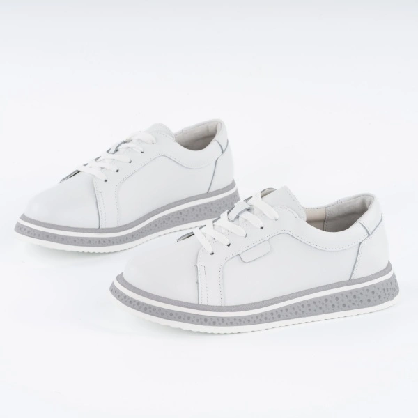 Pantofi Casual K2 Piele Naturala White