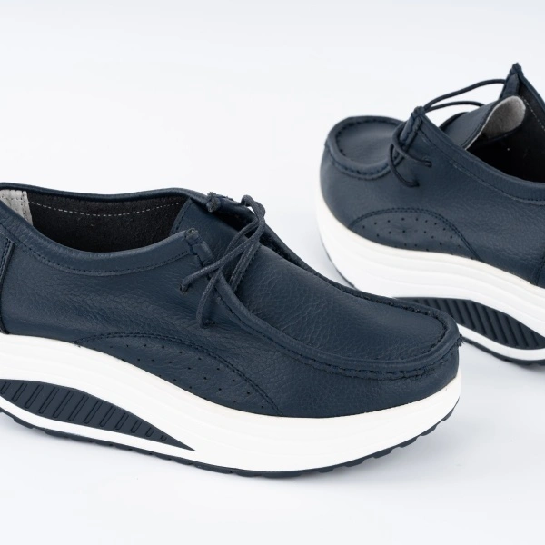 Pantofi Casual K5 Piele Naturala Navi