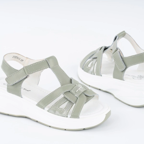 Sandale K1 Piele Naturala Green