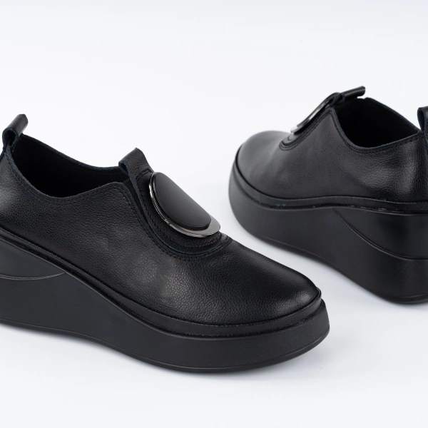 Pantofi Casual K3 Piele Naturala Black