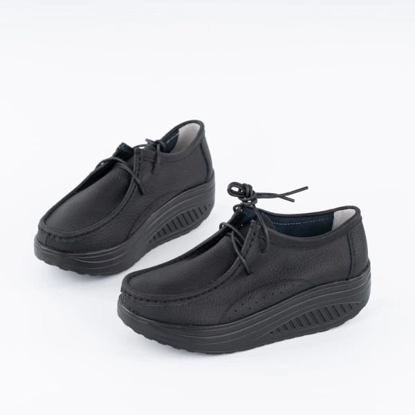 Pantofi Casual K5 Piele Naturala Black