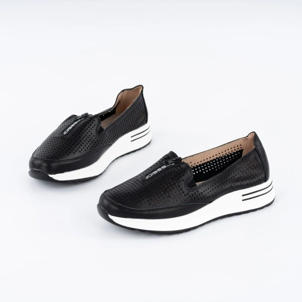 Pantofi Casual K7 Piele Naturala Black