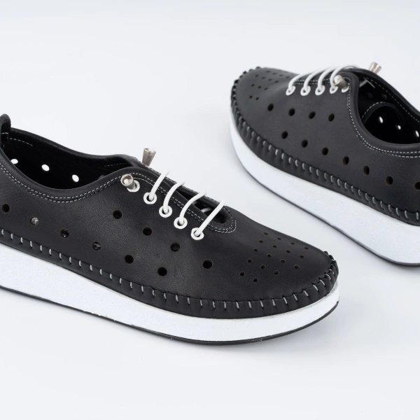 Pantofi Casual K9 Piele Naturala Black