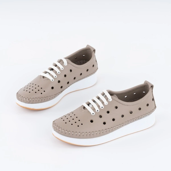 Pantofi Casual K9 Piele Naturala Greige