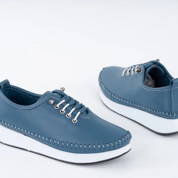 Pantofi Casual K8 Piele Naturala Blue
