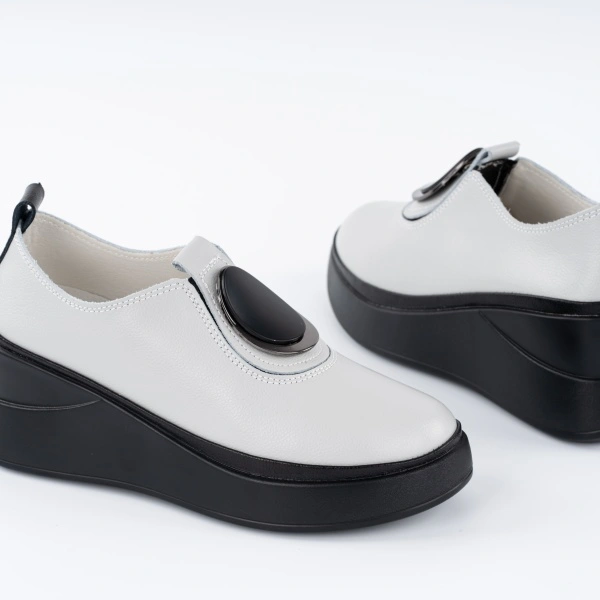 Pantofi Casual K3 Piele Naturala Grey