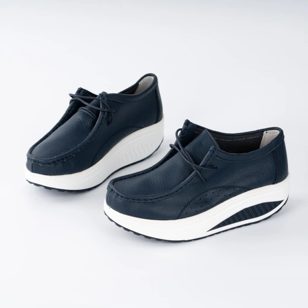 Pantofi Casual K5 Piele Naturala Navi