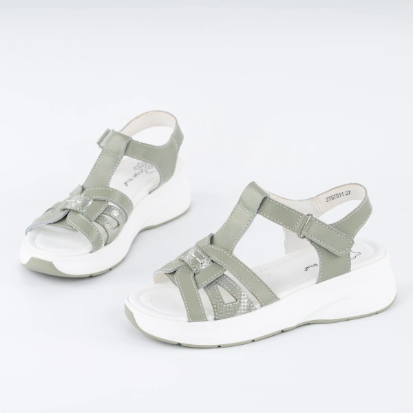 Sandale K1 Piele Naturala Green