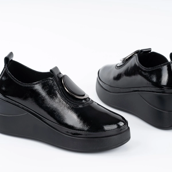Pantofi Casual K3 Piele Naturala Black2