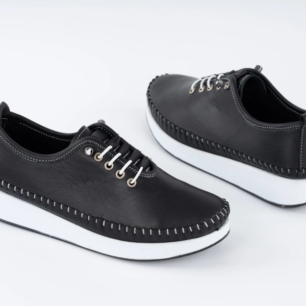 Pantofi Casual K8 Piele Naturala Black