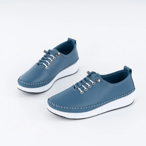 Pantofi Casual K8 Piele Naturala Blue
