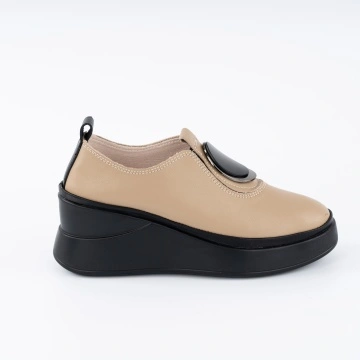 Pantofi Casual K3 Piele Naturala Khaki