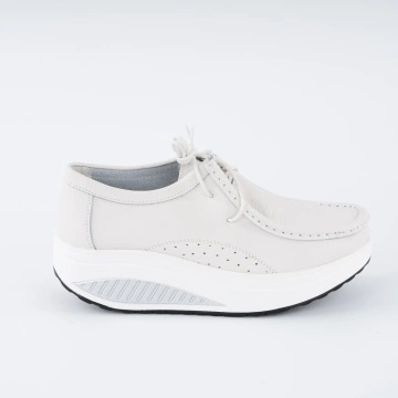 Pantofi Casual K5 Piele Naturala White