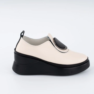 Pantofi Casual K3 Piele Naturala Beige
