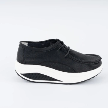 Pantofi Casual K5 Piele Naturala Black White