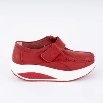 Pantofi Casual K4 Piele Naturala Red
