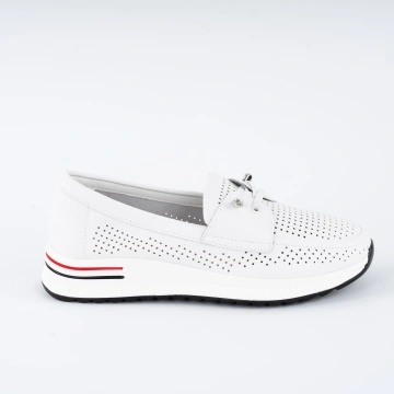 Pantofi Casual K6 Piele Naturala White