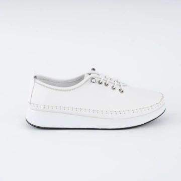 Pantofi Casual K8 Piele Naturala White